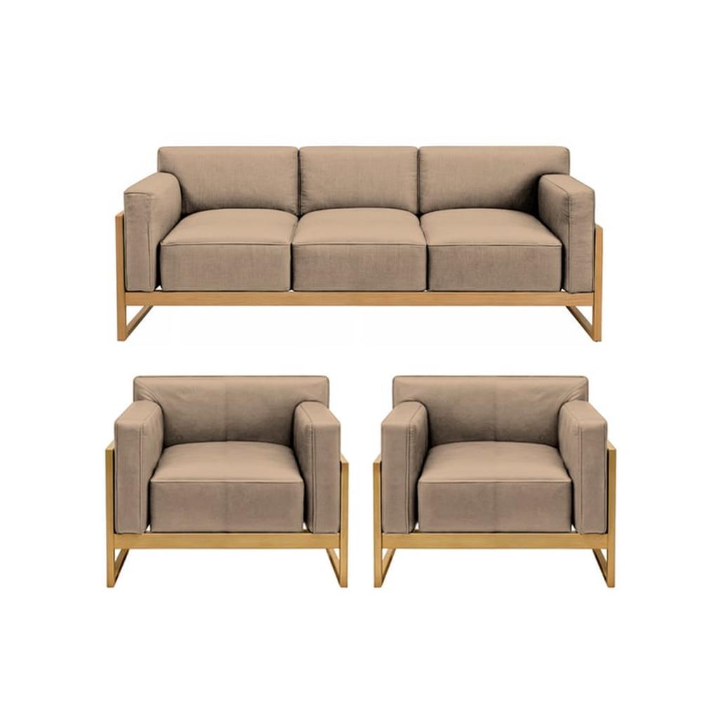 Juego de sala 3 1 1 Luxury Lipkovo - Beige claro