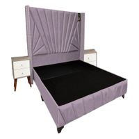 Dormitorio Lienz King + Cabecera + 2 Veladores - Lila