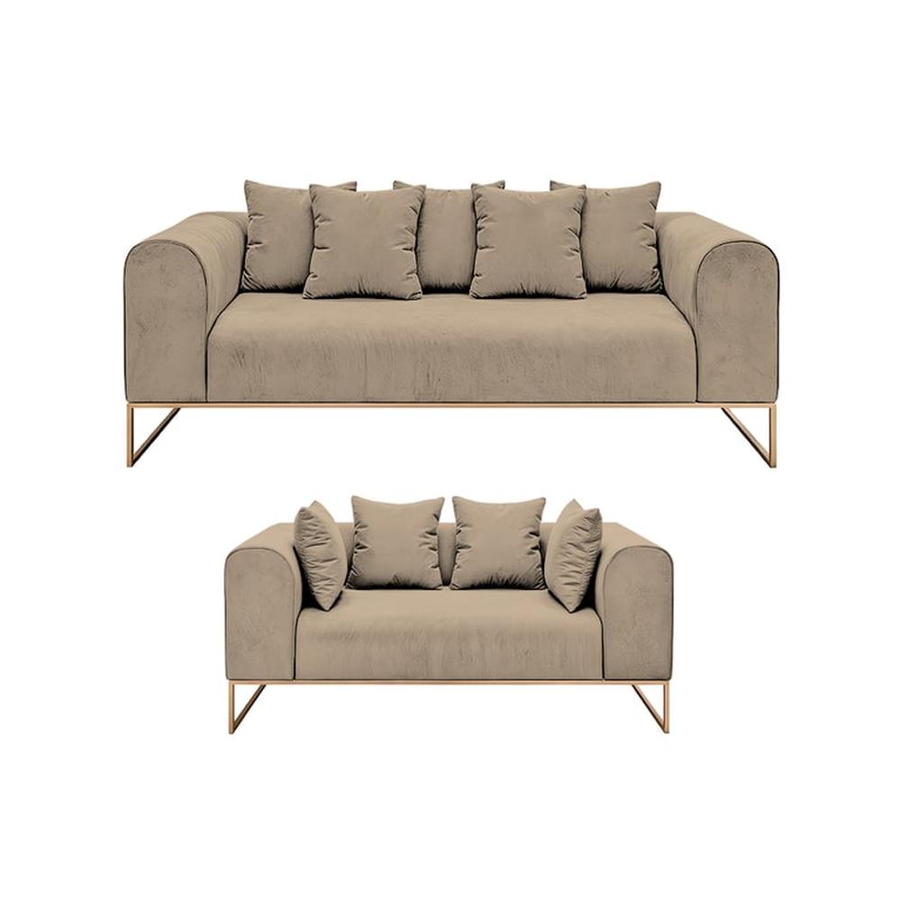 Juego de sala 3 2 Luxury Dolneni - Beige claro