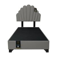 Dormitorio Afrodita + Cabecera patas ajustables 2 plz - Gris Oscuro