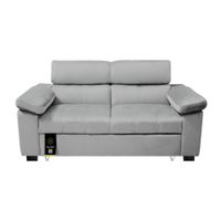 Sofá Cama Baltimore 2 Plz - Gris Claro