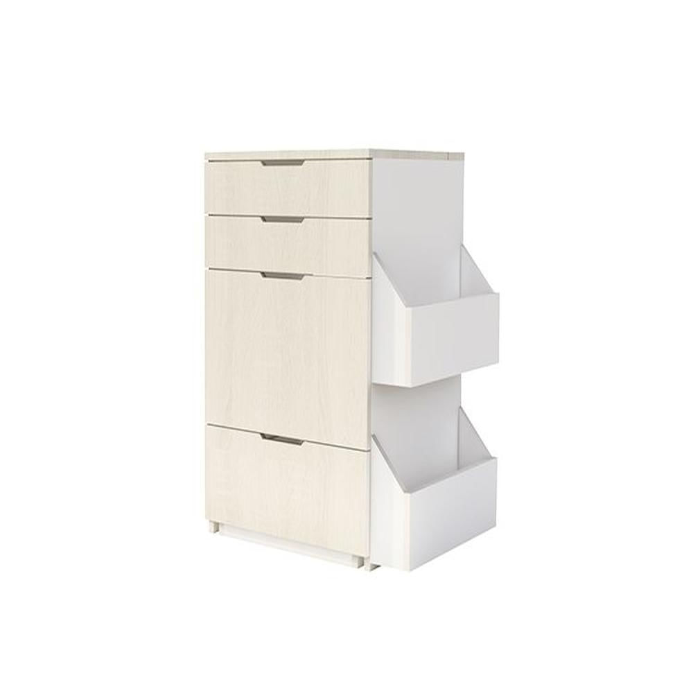 Tocador Joyero Brezo Con Espejo Abatible - Polar y Blanco