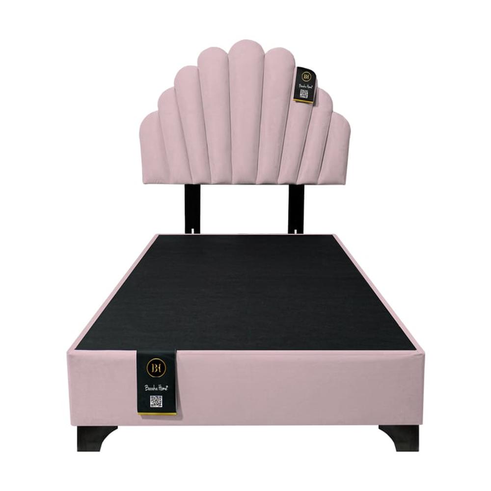 Dormitorio Afrodita + Cabecera patas ajustables 1.5 plz - Rosado