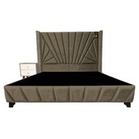 Dormitorio Lienz 1.5 Plz + Cabecera + 1 Velador - Beige Oscuro