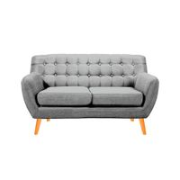 Sofá Vintage Louth 2 Cuerpos - Gris claro