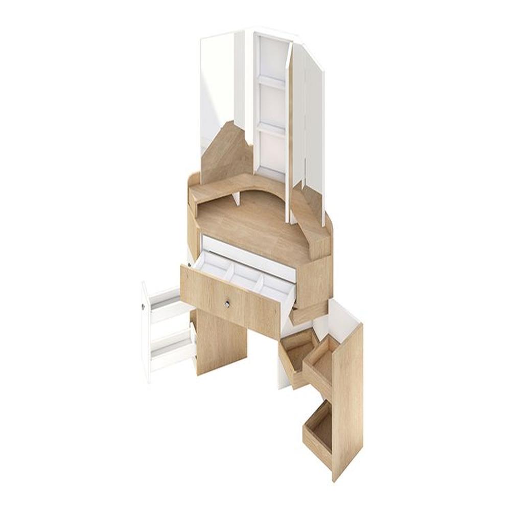 Tocador Esquinero Rose con Espejo - Damasco