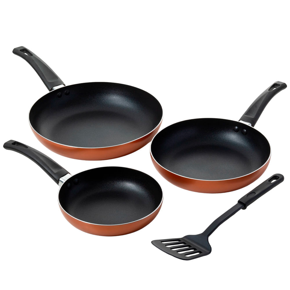 Set de Sartenes DECO HOME 18cm + 22cm + 26Cm + Espátula Oi 2025