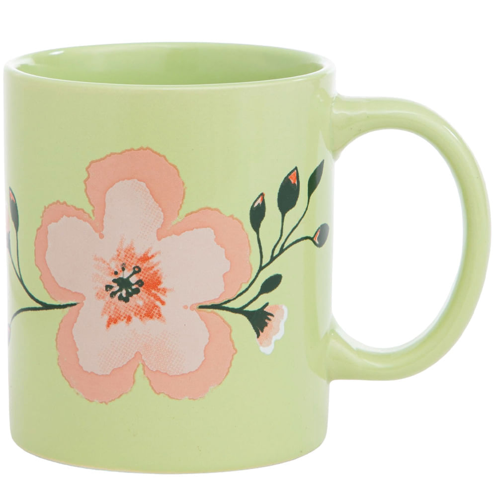 Taza DECO HOME Floreada Suspiro Romántico