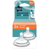 Tetina Anticólicos Flujo Rápido X2 Unidades TOMMEE TIPPEE