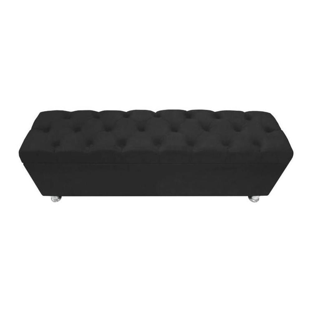 Baúl Capitoneado Bunn 1 Plz - Negro