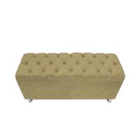Baúl Capitoneado Bunn Queen - Beige Oscuro