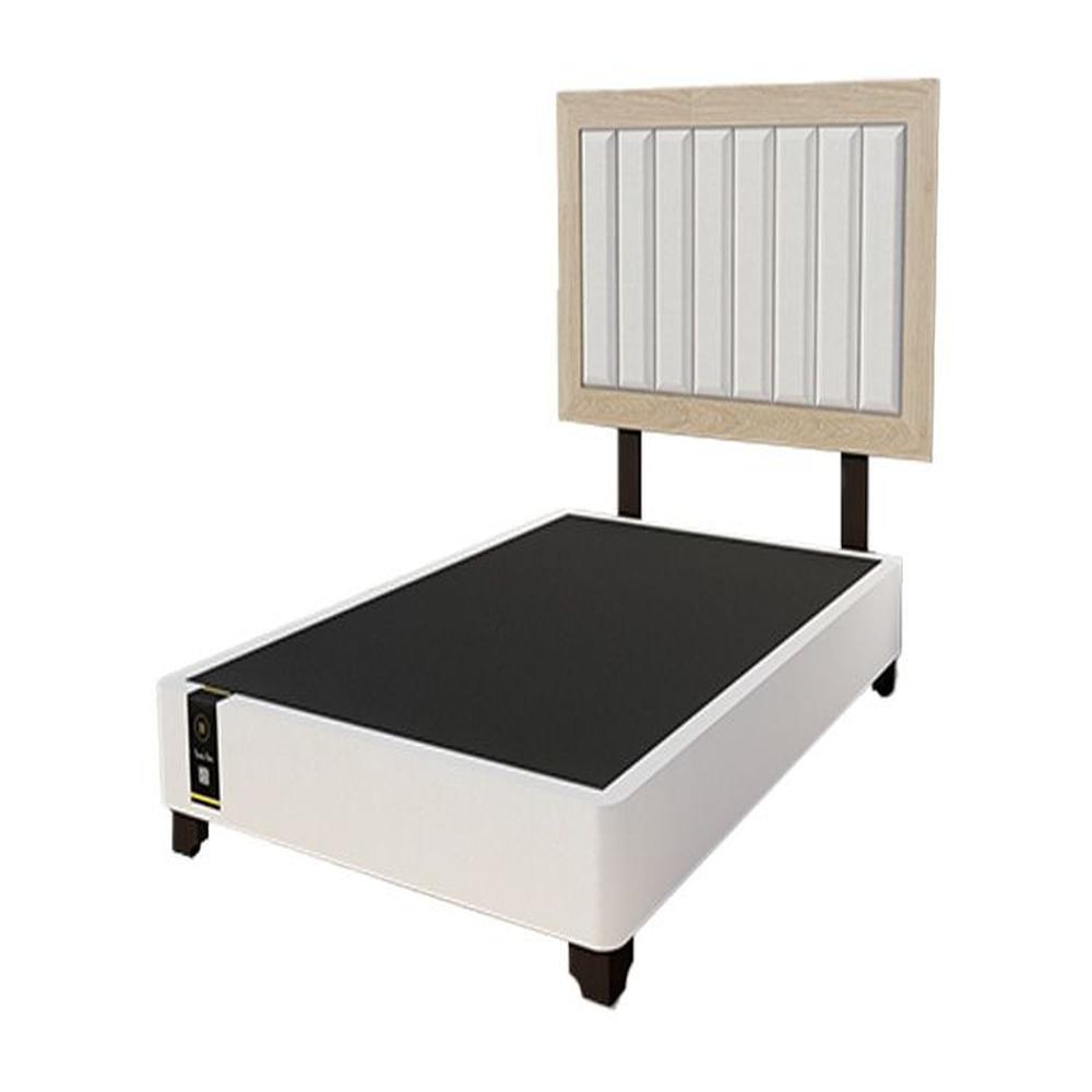 Dormitorio Lugo + Cabecera patas ajustables 2 plz - Ivory y Damasco