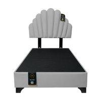 Dormitorio Afrodita + Cabecera patas ajustables 1.5 plz - Gris Claro