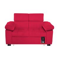 Sofá Cama Baltimore 1.5 Plz - Rojo