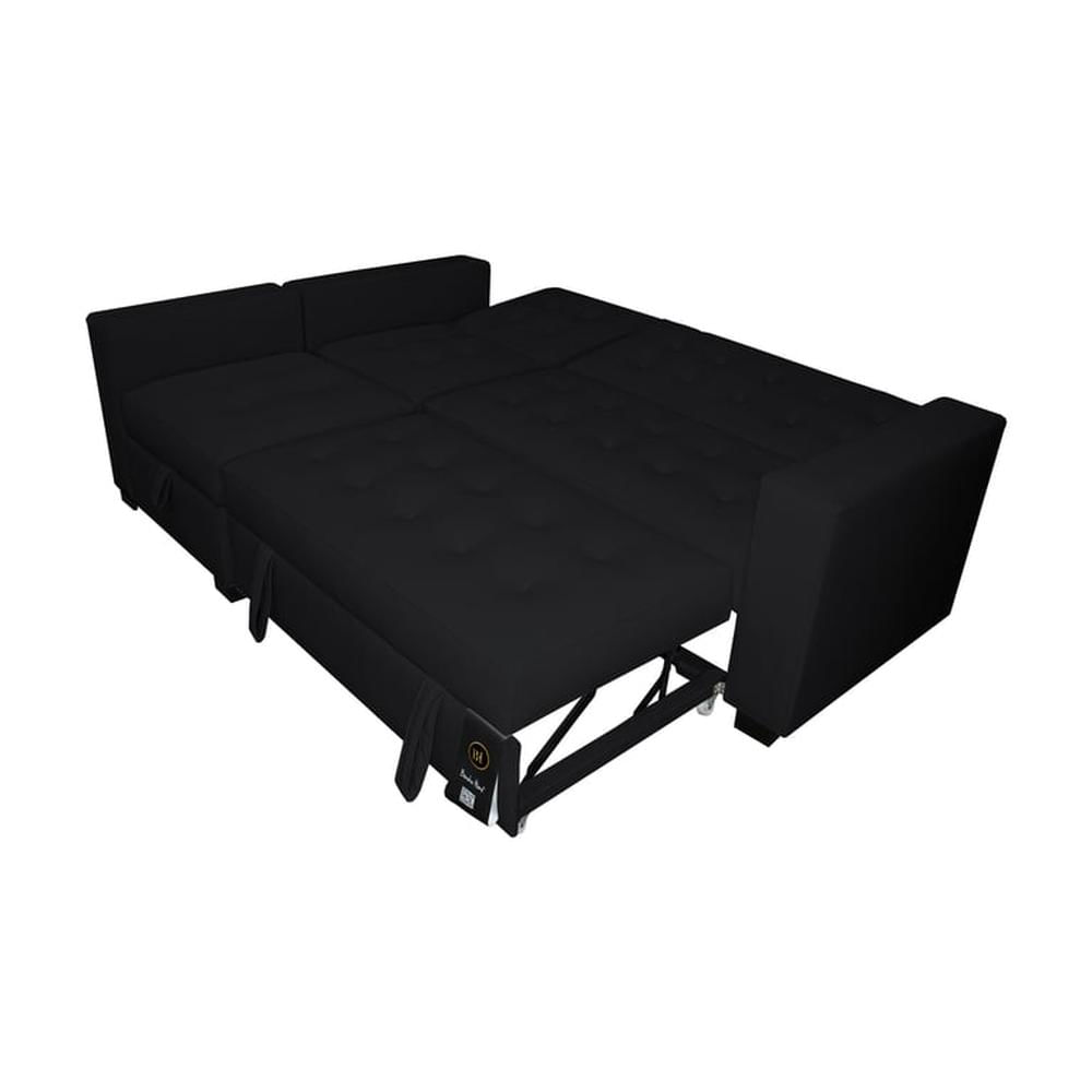 Sofá Cama Multifuncional Kavala 3 Cuerpos - Negro