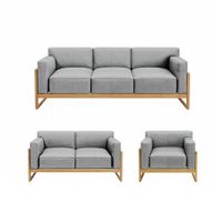 Juego de sala 3 2 1 Luxury Lipkovo - Gris claro