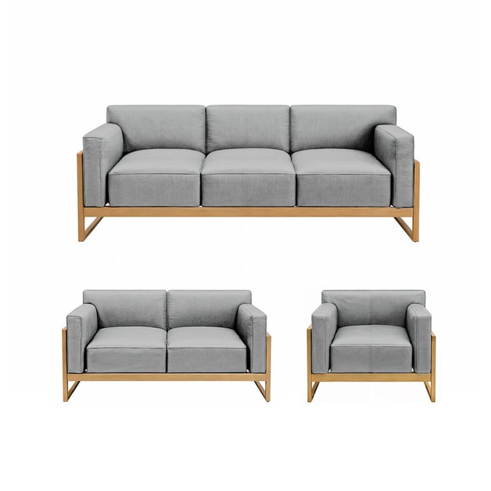 Juego de sala 3 2 1 Luxury Lipkovo - Gris claro