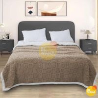 Manta Antialérgica SHERPA HEART 3D 2PLAZAS Brown