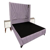 Dormitorio Lienz 2 Plz + Cabecera + 2 Veladores - Lila