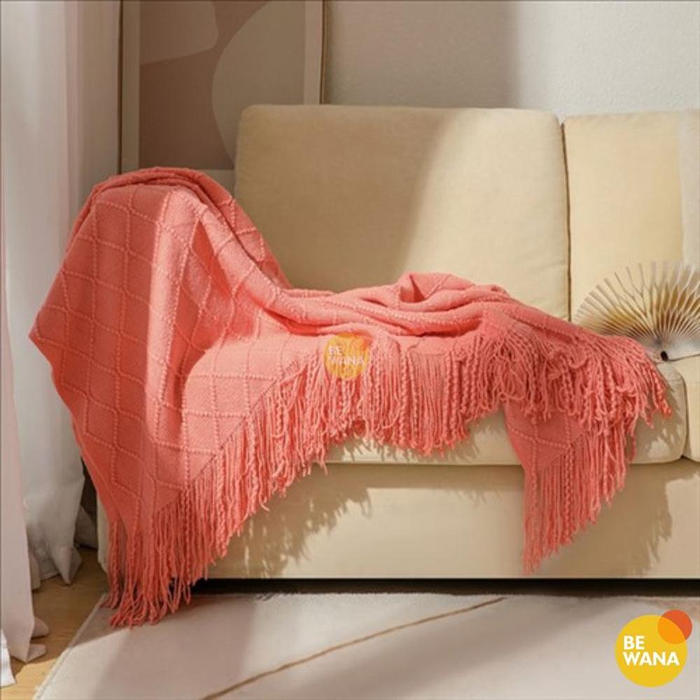 Mantas De Punto Suave en 3D Para Sofá Y Cama CORAL