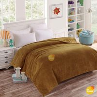 Manta Antialérgica Peluche CASATEX 2 PLAZAS Ocre