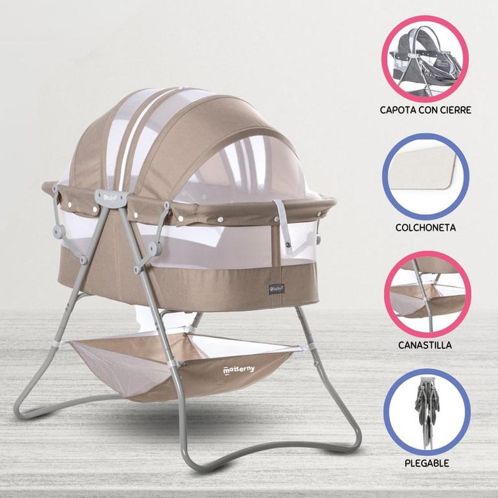 Cuna Portátil Plegable para Bebés «DOLLY» Beige