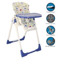 Silla de Comer Graduable para Bebé »NELLY» Blue
