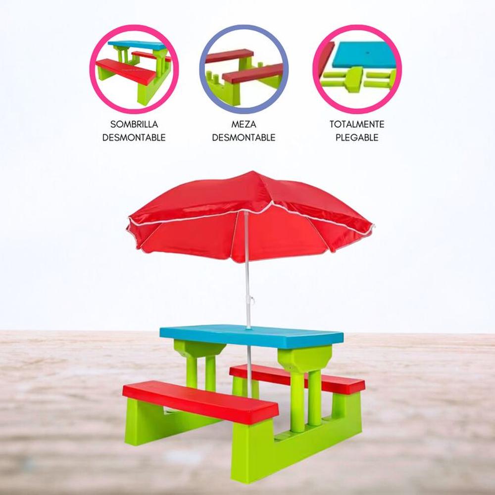 Mesa Infantil con Sombrilla para Niños «TAVOLO»