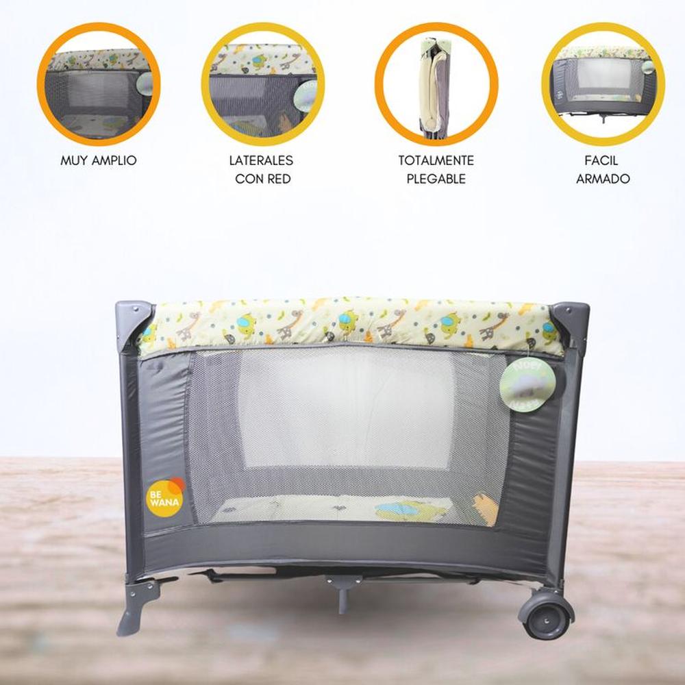 Cuna Corral Plegable «TREILLIS» Gray