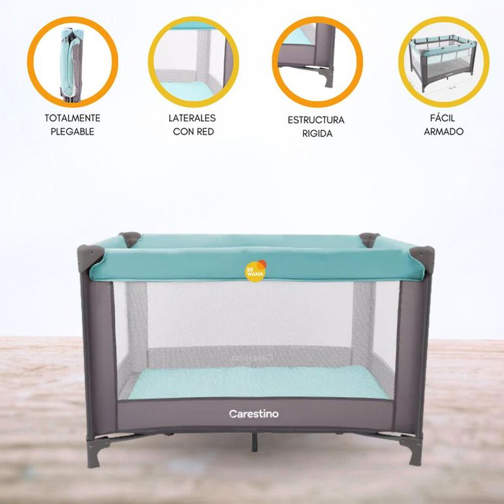 Cuna Corral Plegable «NIZA» Aguamarina