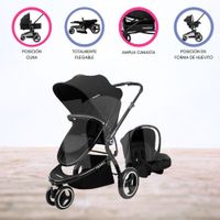 Coche Moises con Accesorios «FERRO» Black