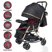 Coche Cuna con Mecedora para Bebé «ROMA» Black