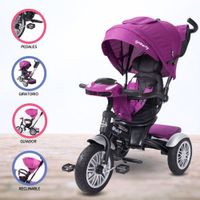 Triciclo Guiador Reversible para Niño «ZOE» PINK