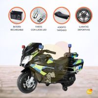 Moto a Batería para Niños «ELITE POLICE» Black