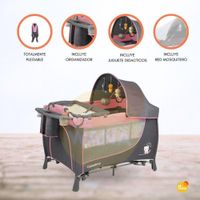Cuna Corral Plegable para Bebé «MARSELLA» Pink