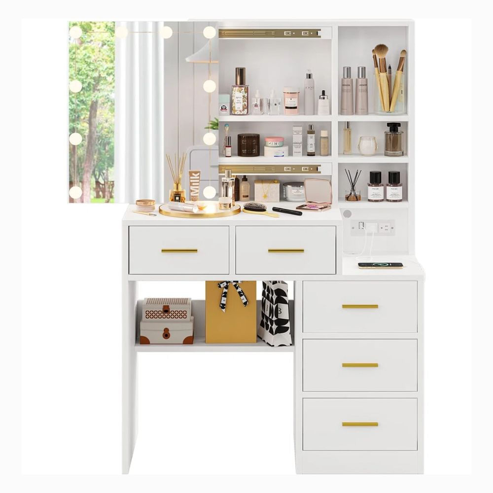 Tocador Armado Liora Color Blanco Muebles Bonno