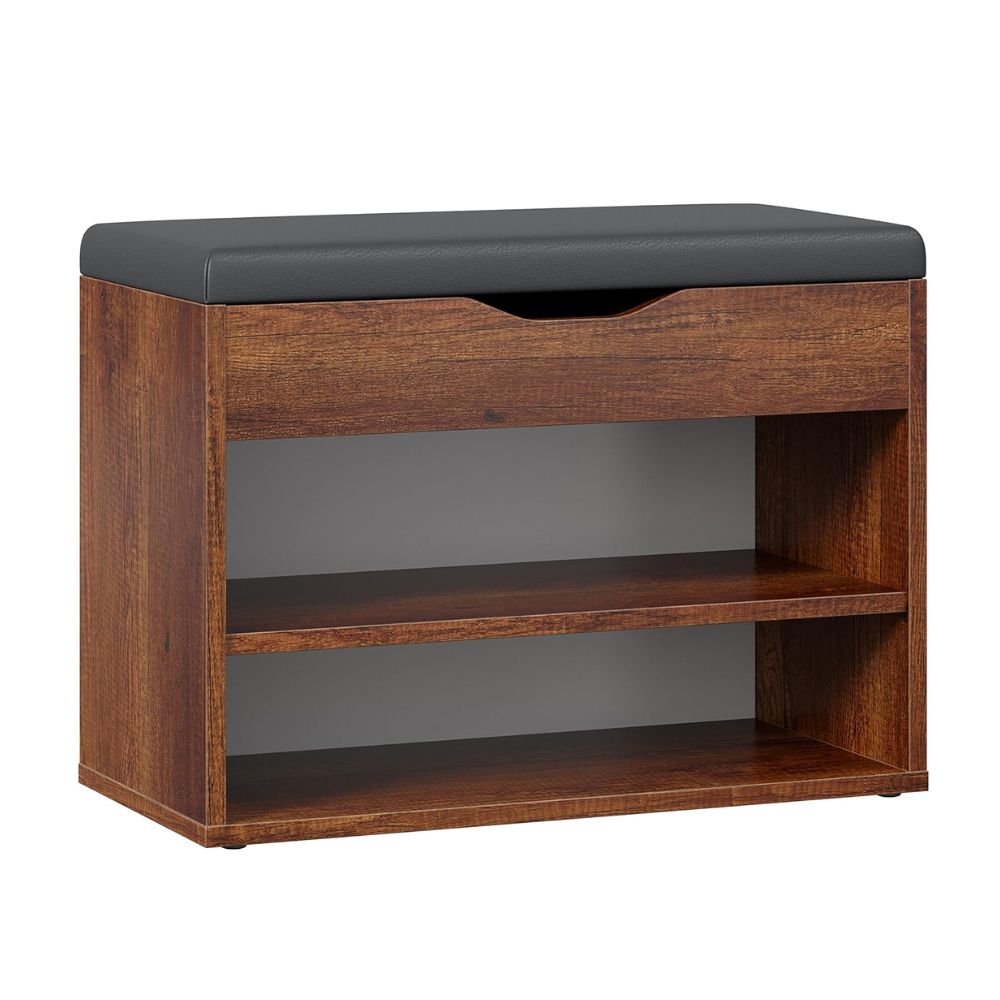 Zapatera Con Baúl Armado Melissa Caramelo Muebles Bonno