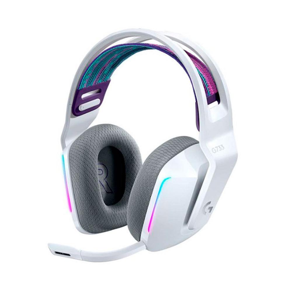 AUDIFONO INALAMBRICO GAMING LOGITECH G733 BLANCO LIGHTSPEED RGB 7.1 USB, MICROFONO P/N: 981-000882