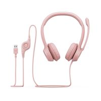 AUDIFONO C/MICROFONO LOGITECH H390 USB CON  CANCELACION DE RUIDO, COLOR ROSE PN: 981-001280