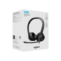 AUDIFONO LOGITECH H390 CON MICROFONO HASTA 94DB INTERFAZ USB 2.0  COLOR NEGRO  PN  981000014