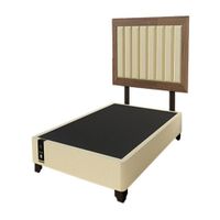 Dormitorio Lugo + Cabecera patas ajustables 2 plz - Beige Oscuro y Catania