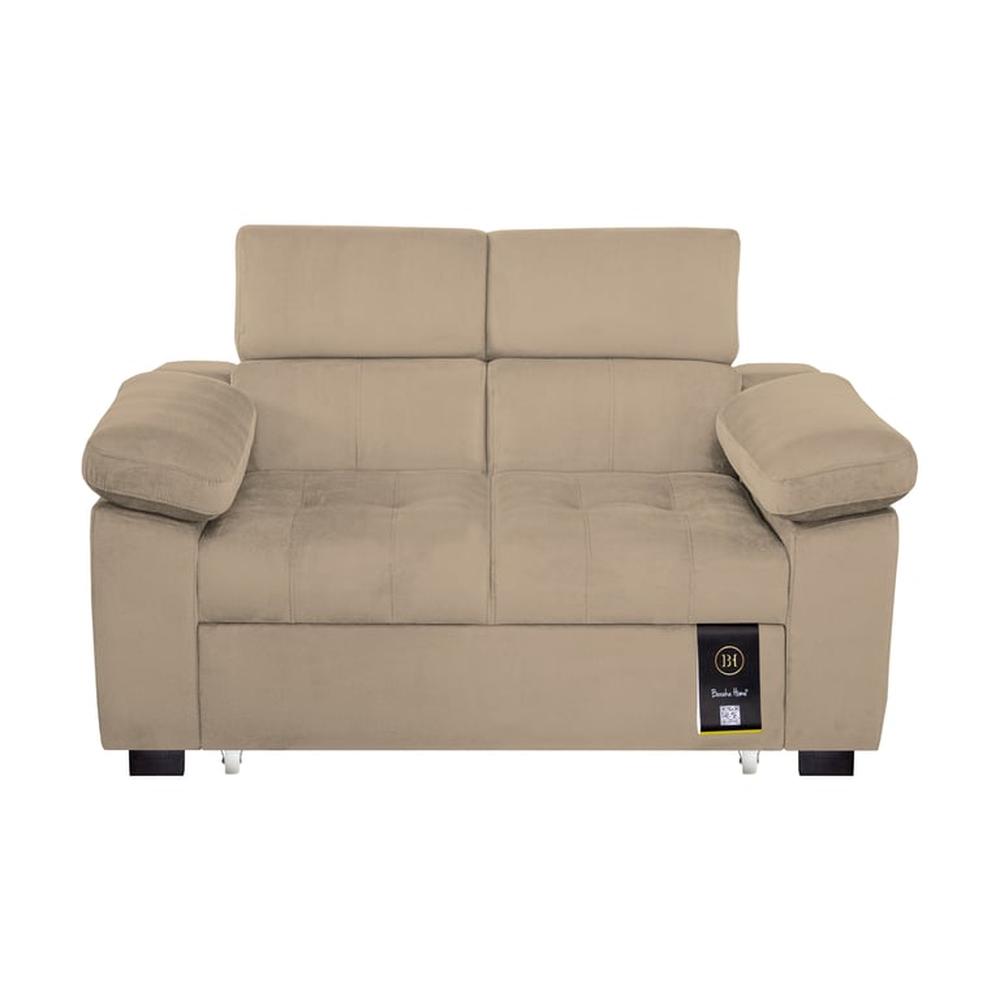 Sofá Cama Baltimore 1.5 Plz - Beige Claro