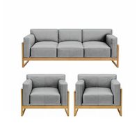 Juego de sala 3 1 1 Luxury Lipkovo - Gris claro