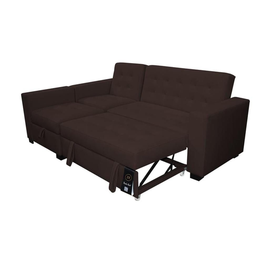 Sofá Cama Multifuncional Kavala 3 Cuerpos - Chocolate