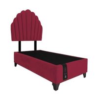 Dormitorio Afrodita + Cabecera patas ajustables 2 plz - Rojo