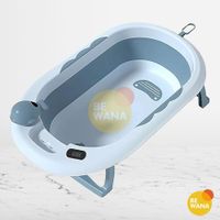 Bañera Plegable con Termómetro para Bebés «TERMO» Light Blue