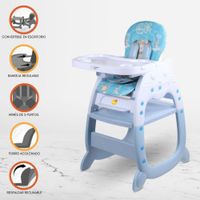 Silla Carpeta 3 en 1 para Bebé «GATO» Light Blue