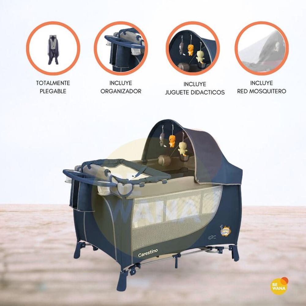 Cuna Corral Plegable para Bebé «MARSELLA» Blue