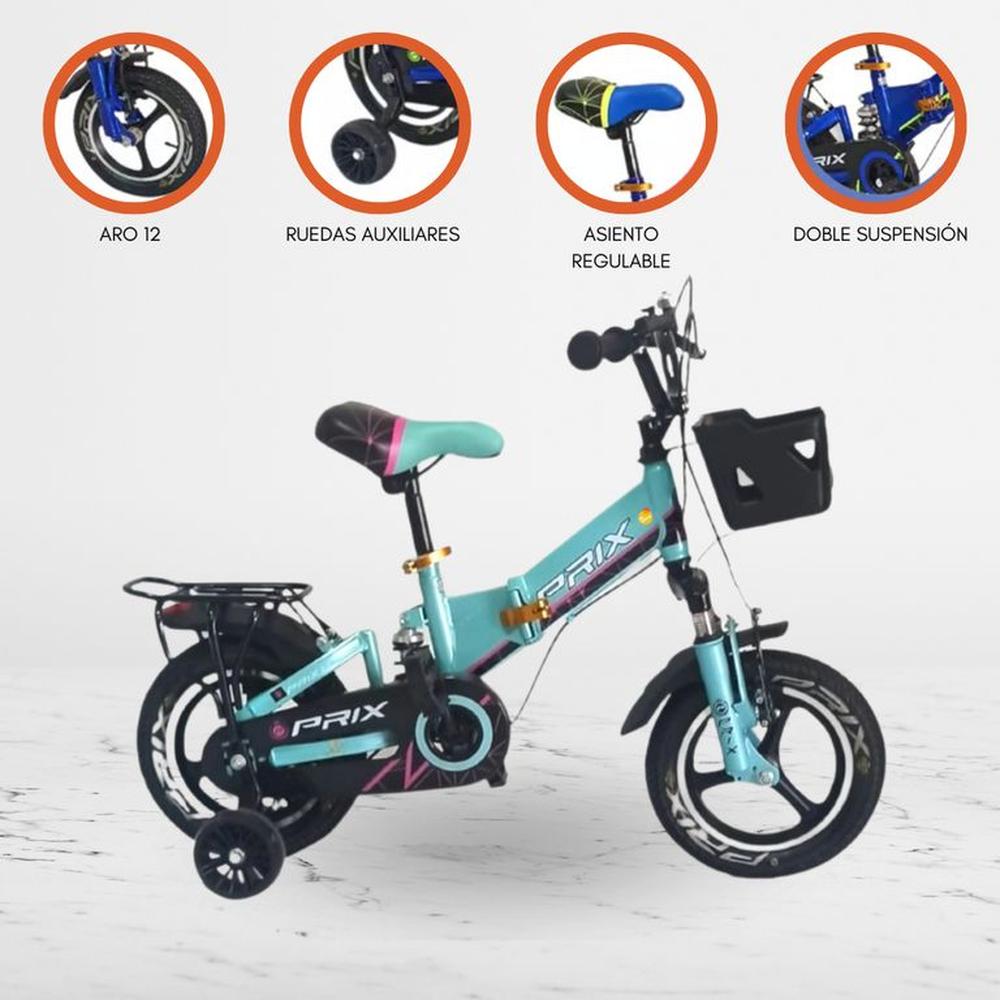 Bicicleta Plegable de Aluminio para Niños «PRIX» Green