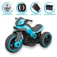 Trimoto a Batería para Niños «POLICE» MP3 Blue